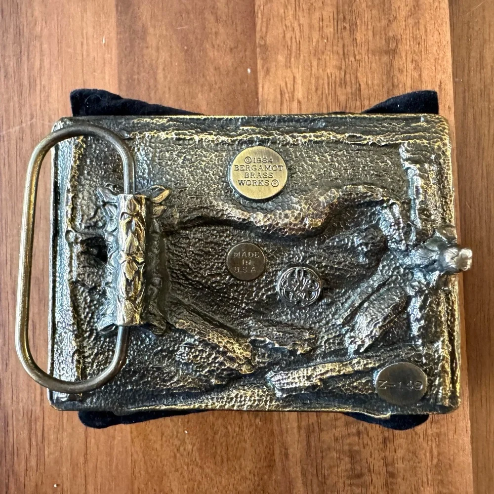 Vintage Bergamot Brassworks Pool Table Buckle